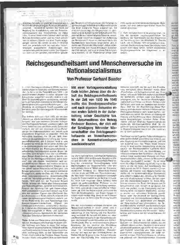 Vorschauseite 1: Reichsgesundheitsamt und Menschenversuche im Nationalsozialismus