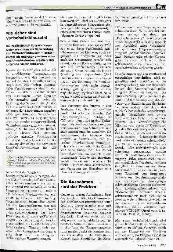 Vorschauseite 5: Vorbehaltsklauseln in Pflegesatzvereinbarungen