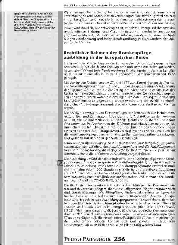 Vorschauseite 4: Wo steht die deutsche Pflegeausbildung in der Europäischen Union?