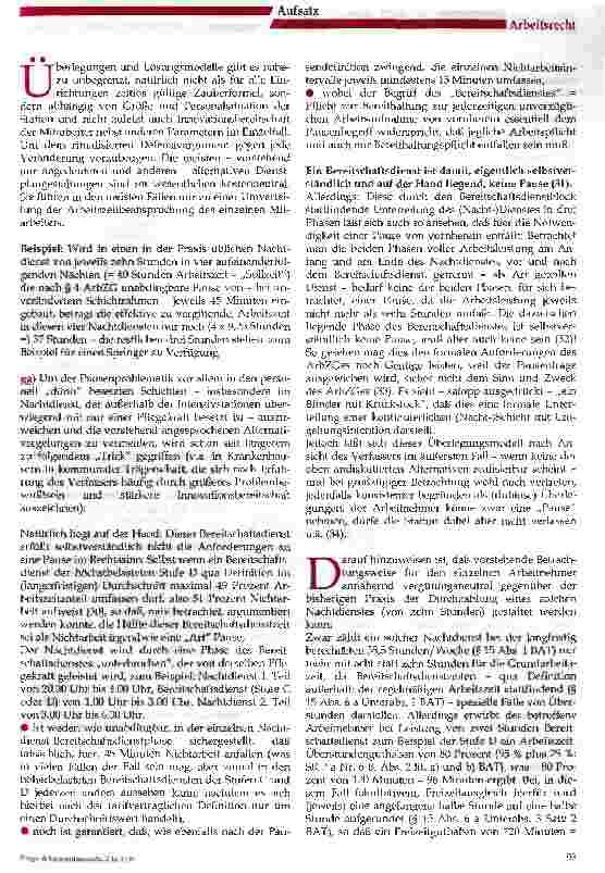 Vorschauseite 4: Ruhepausen im Krankenhaus und in Pflegeeinrichtungen