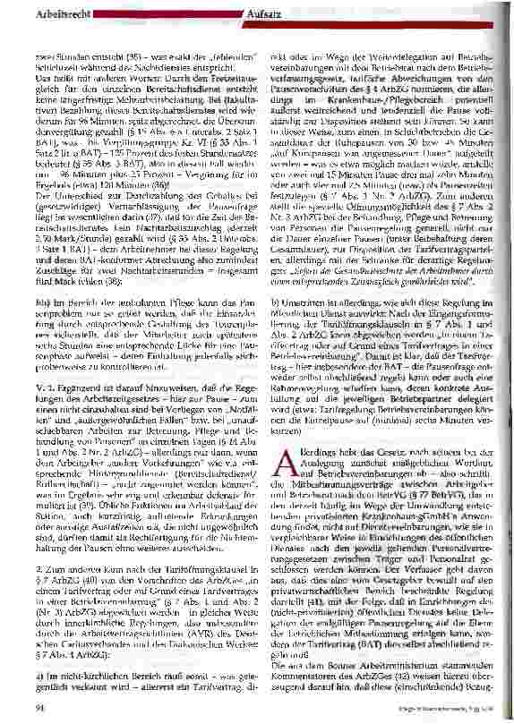 Vorschauseite 5: Ruhepausen im Krankenhaus und in Pflegeeinrichtungen