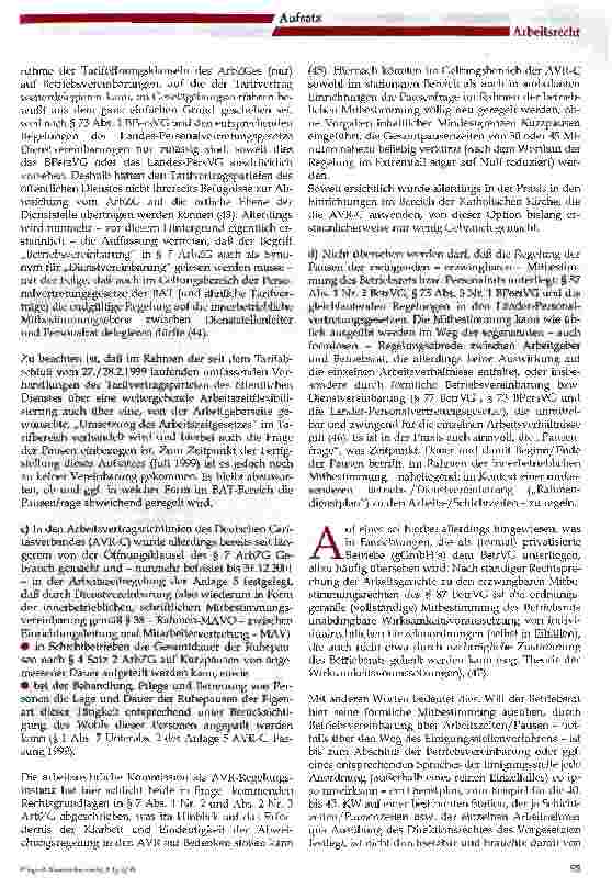 Vorschauseite 6: Ruhepausen im Krankenhaus und in Pflegeeinrichtungen
