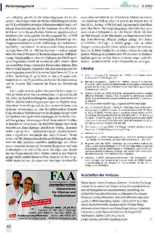 Vorschauseite 6: Risikomanagement im Krankenhaus