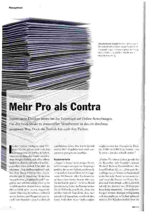 Vorschauseite 1: Mehr Pro als Contra