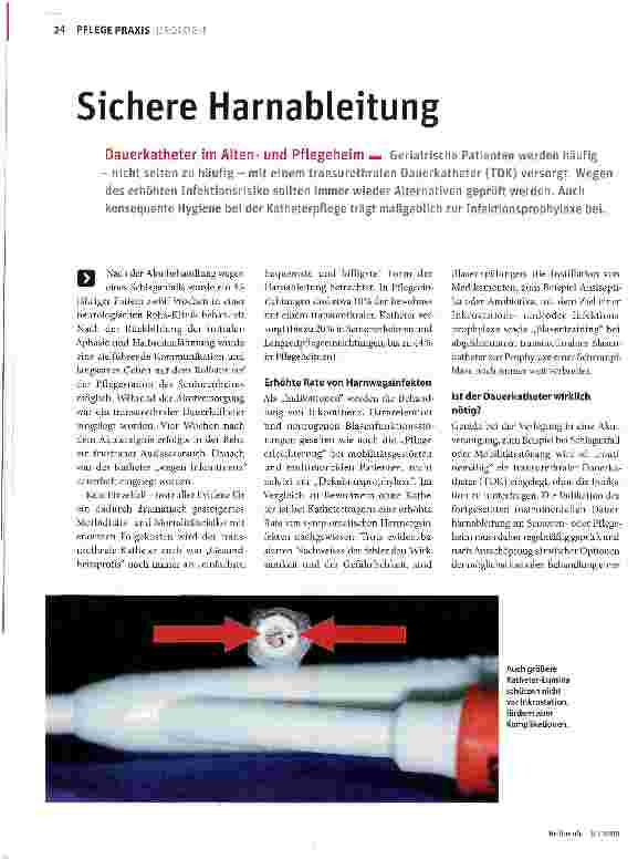 Vorschauseite 1: Sichere Harnableitung