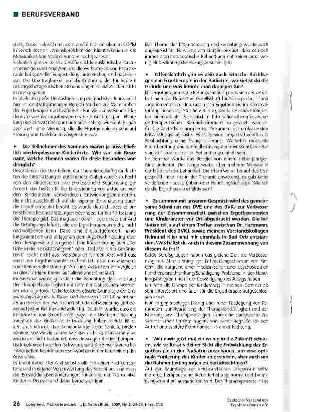 Vorschauseite 2: „Pädiatrie aktuell oder: Zusammenarbeit von Ergotherapeuten und Kinderärzten