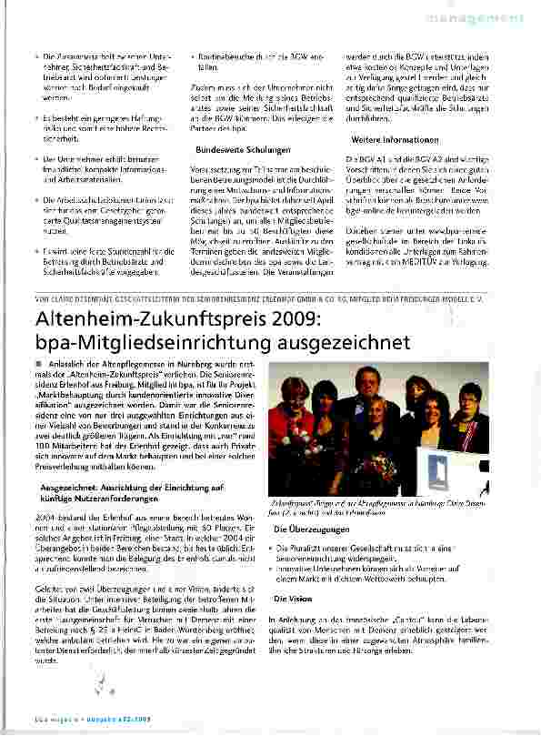 Vorschauseite 2: Arbeitsschutz ist Chefsache!BPA-MITGLIEDER PROFITIEREN VOM „UNTERNEHMERMODELL