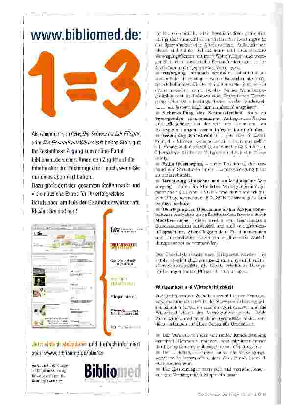 Vorschauseite 3: Der Gesundheitsfonds -was bedeutet er für die Pflege?