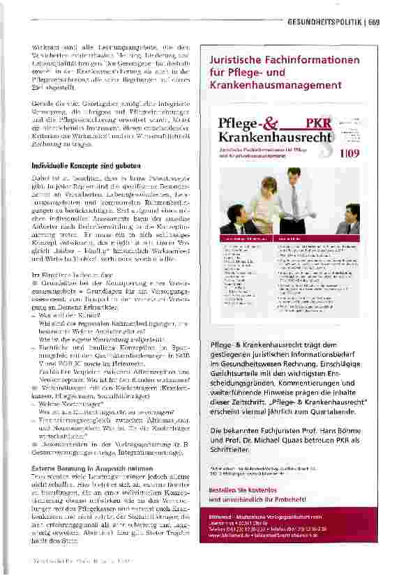 Vorschauseite 4: Der Gesundheitsfonds -was bedeutet er für die Pflege?