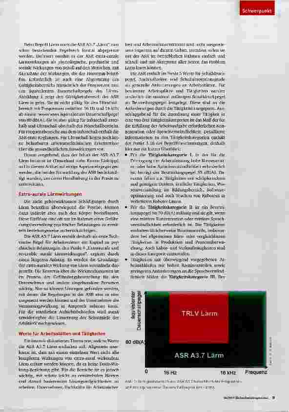 Vorschauseite 2: Die Reqel für Arbeitsstätten „Lärm in der Praxis