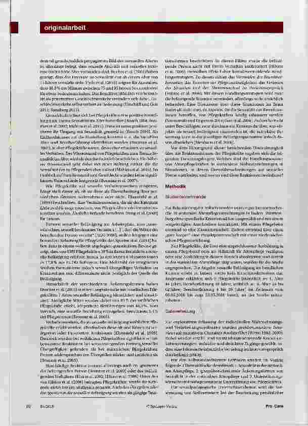 Vorschauseite 2: Die Herausforderung grenzüberschreitender Sexualität in der stationären Altenpflege Eine explorative Studie zu den Handlungsstrategien von Pflegekräften