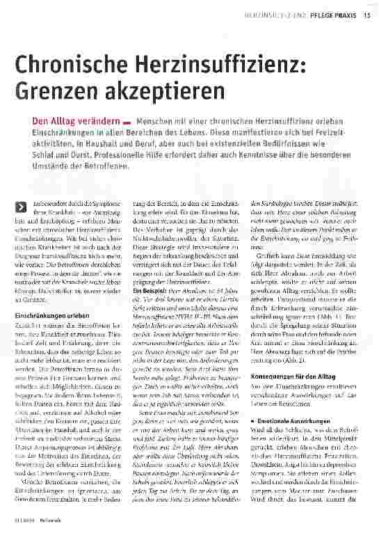 Vorschauseite 1: Chronische Herzinsuffizienz: Grenzen akzeptieren