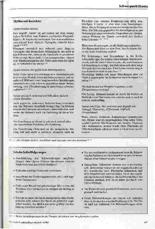 Vorschauseite 2: Praxis der Schmerztherapie bei Tumorpatienten Welchen Stellenwert haben Morphinmythos, Placebo und Suchtgefahr?