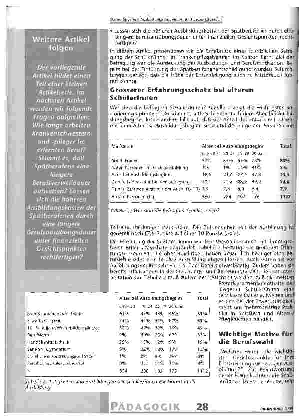 Vorschauseite 2: Ausbildungsmotivation und Lebenssituation von angehenden Krankenschwestern und -pflegern