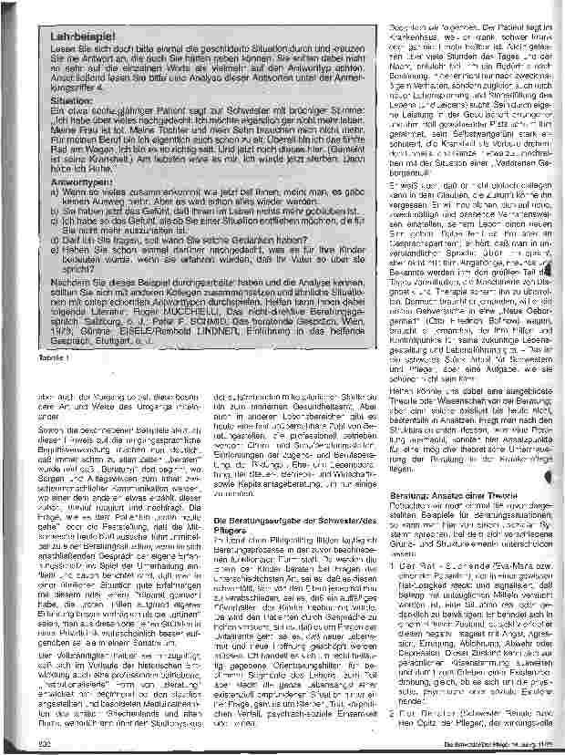 Vorschauseite 3: Überlegungen zur Beratungsaufgabe der Krankenschwester Pädagogische Aspekte der Krankenpflege 12. Folge (Schluß)