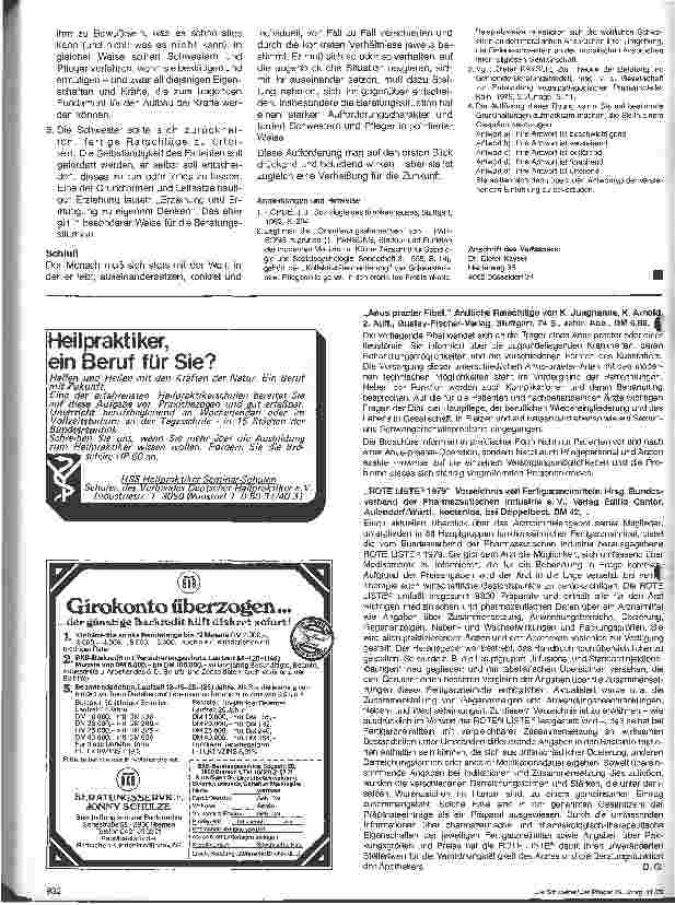 Vorschauseite 5: Überlegungen zur Beratungsaufgabe der Krankenschwester Pädagogische Aspekte der Krankenpflege 12. Folge (Schluß)