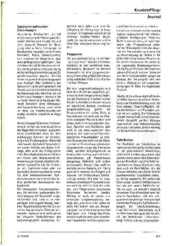 Vorschauseite 2: Besonderheiten der Diagnostik und Therapie pulmonaler Erkrankungen im Alter