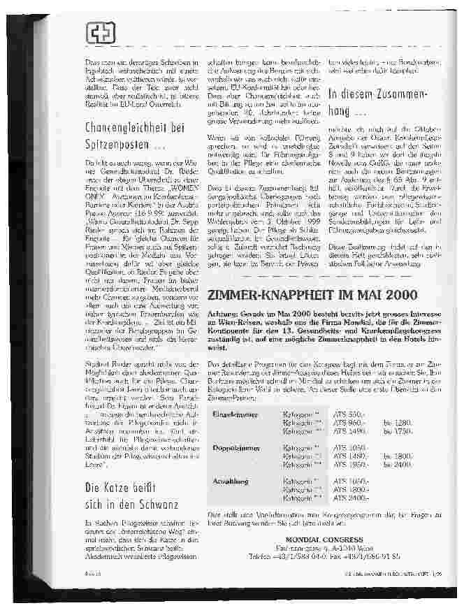 Vorschauseite 3: ...abgeschlossenes Studium der Pflegewissenschaften Chancengleichheit und Spitzenposten