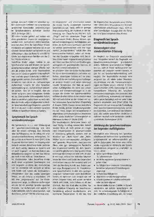 Vorschauseite 2: Elternzentrierte Intervention bei Sprachverständnisstörungen