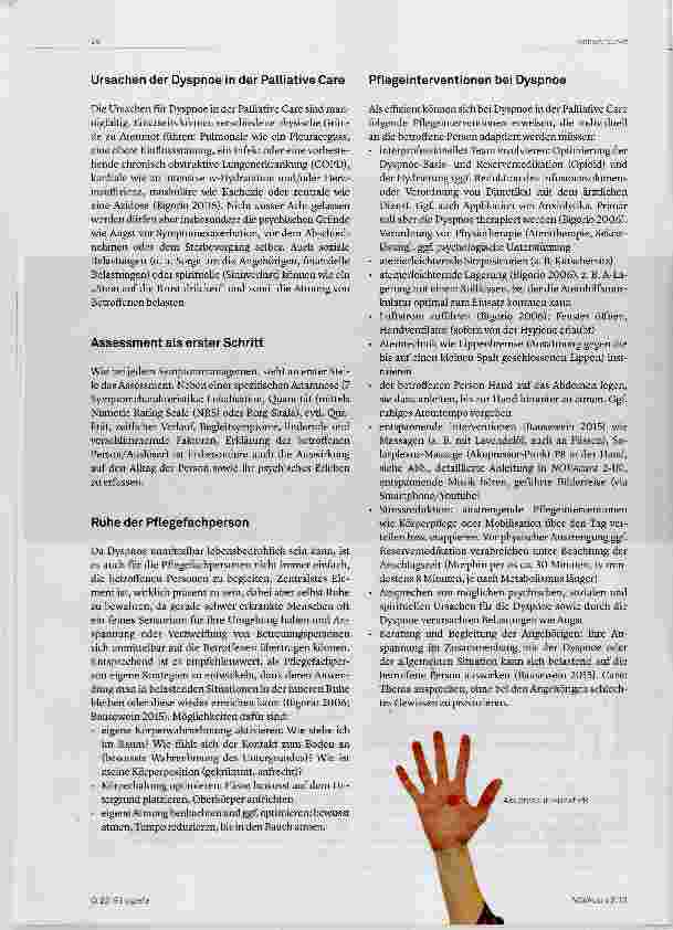 Vorschauseite 2: Pflegeinterventionen bei Dyspnoe in palliativen Situationen