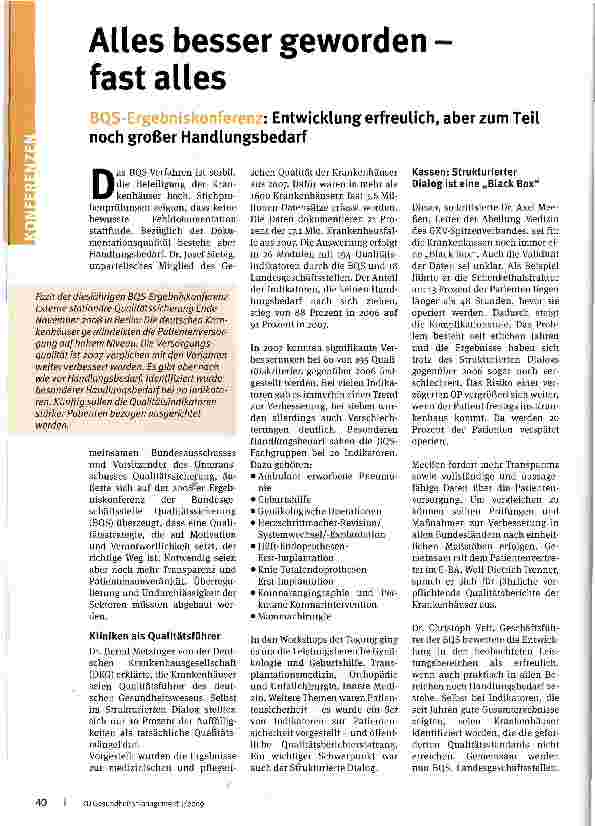 Vorschauseite 1: Alles besser geworden -fast alles
