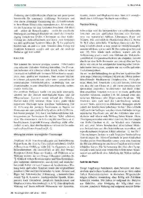 Vorschauseite 4: Zolpidem beim apallischen Syndrom