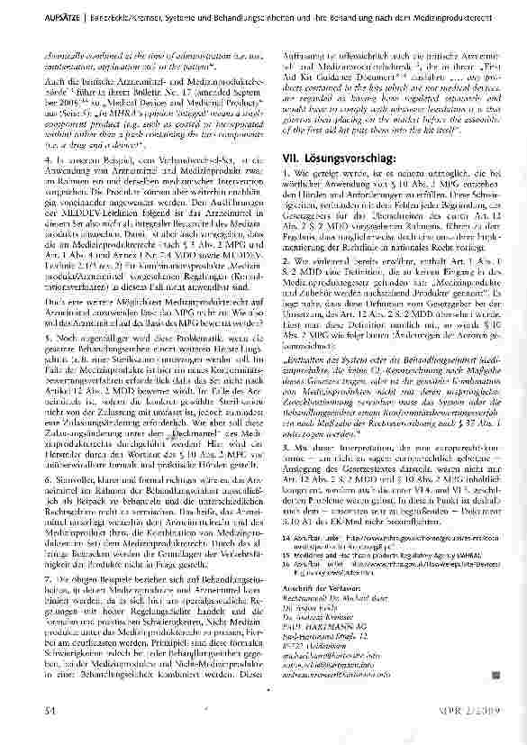 Vorschauseite 5: Systeme und Behandlungseinheiten und ihre Behandlung nach dem Medizinprodukterecht