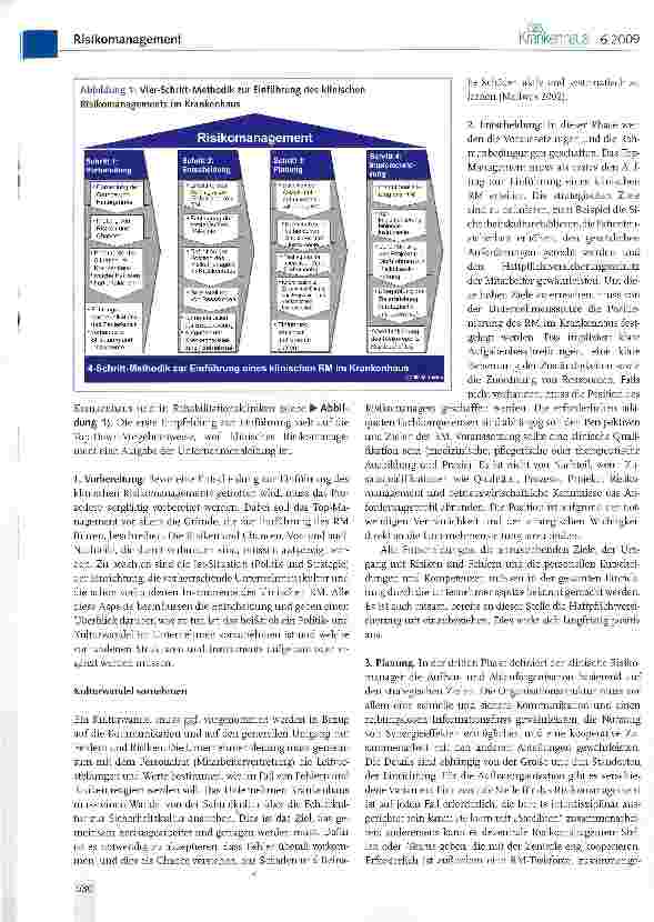 Vorschauseite 2: Klinisches Risikomanagement warum und wie?