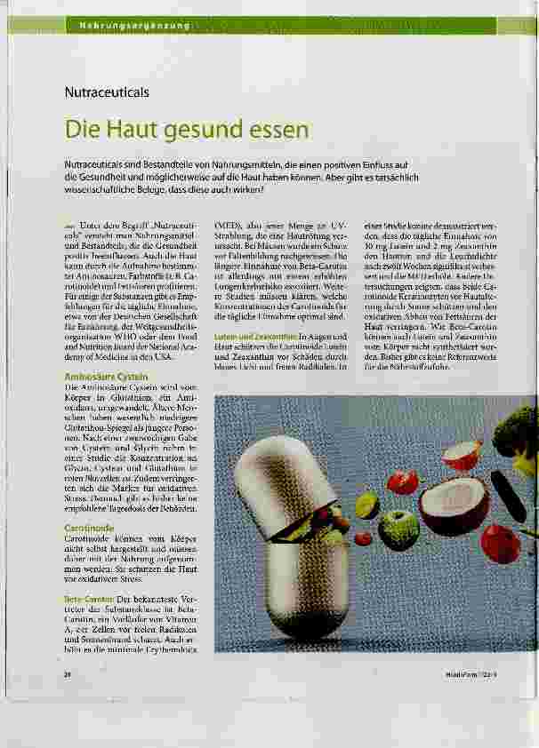 Vorschauseite 1: Die Haut gesund essen