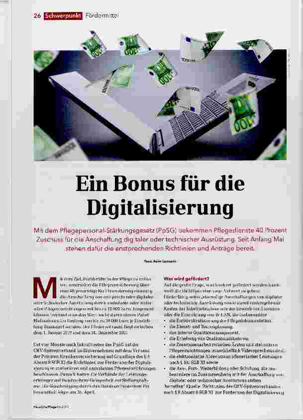 Vorschauseite 1: Ein Bonus für die Digitalisierung