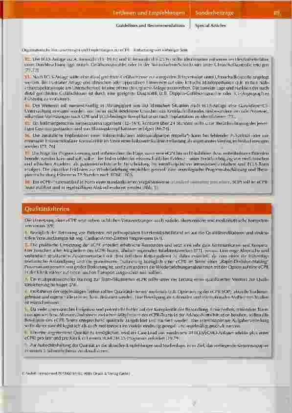 Vorschauseite 6: Empfehlungen zur extrakorporalen kardiopulmonalen Reanimation (eCPR): Konsensuspapier der DGIIN, DGK, DGTHG, DGfK, DGNI, DGAI, DIVI und GRC