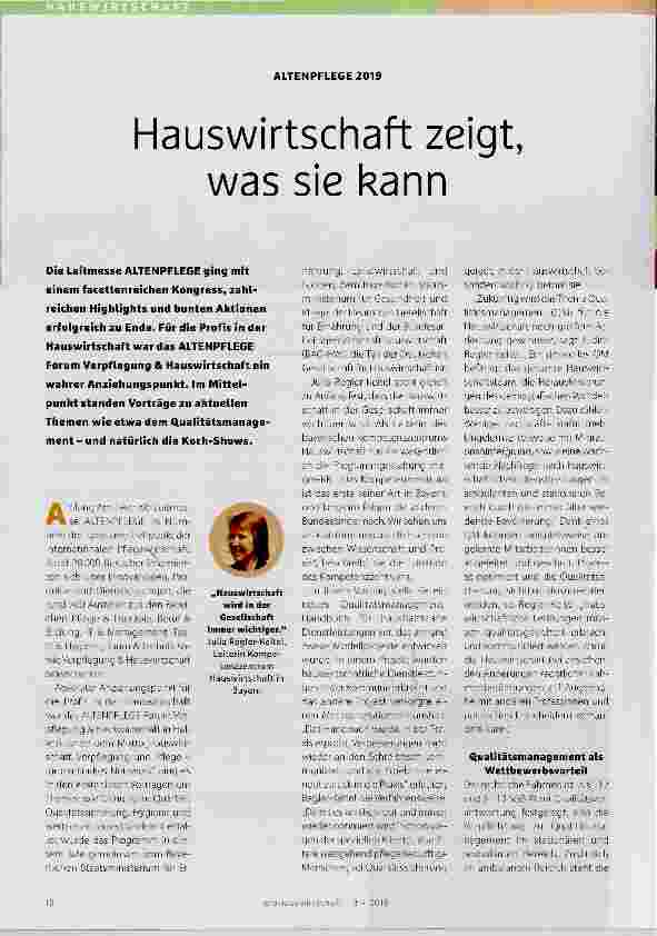 Vorschauseite 1: Hauswirtschaft zeigt, was sie kann
