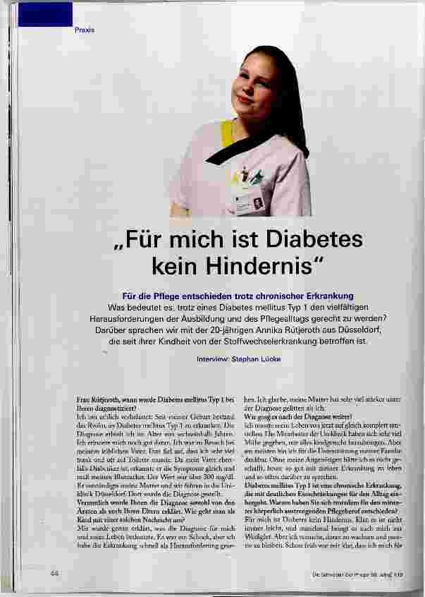 Vorschauseite 1: Für mich ist Diabetes kein Hindernis
