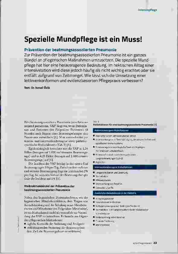 Vorschauseite 2: Spezielle Mundpflege ist ein Muss!
