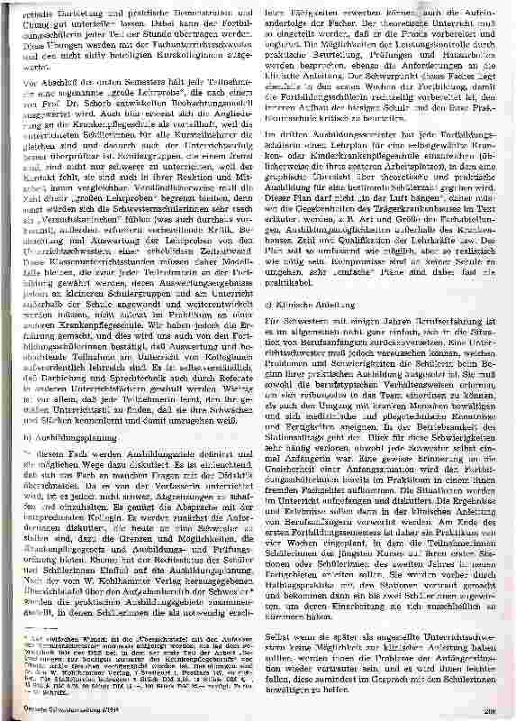 Vorschauseite 3: Ausbildung zur Unterrichtsschwester an der Schwesternschule der Universität Heidelberg