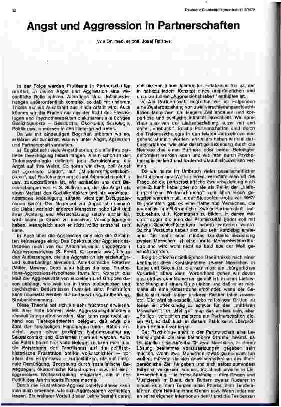 Vorschauseite 1: Angst und Aggressionen in Partnerschaften