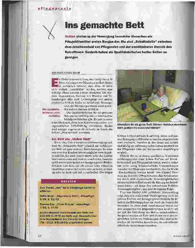 Vorschauseite 1: Ins gemachte Bett