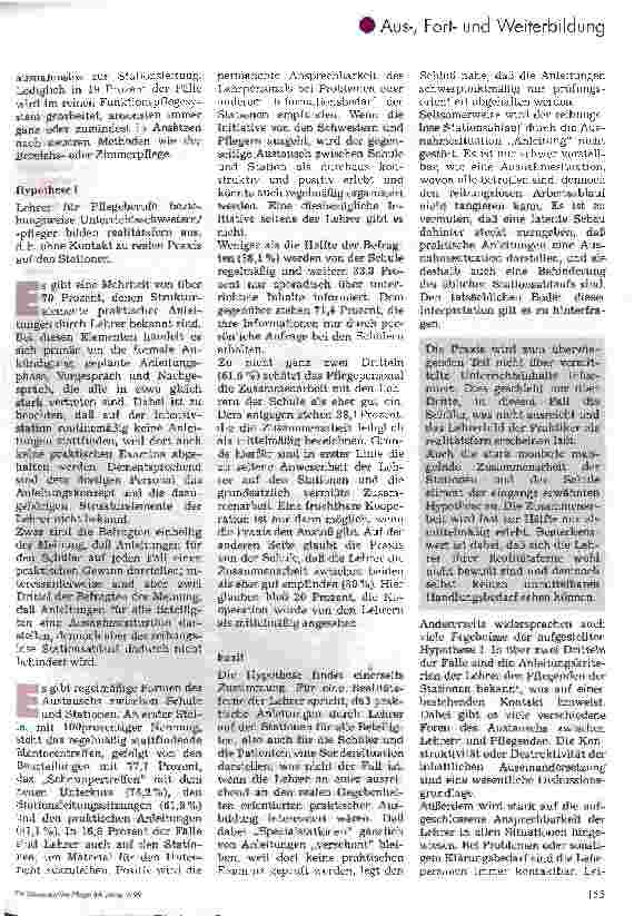 Vorschauseite 2: Die Einstellung von Pflegepersonal im Krankenhaus zu Lehrenden