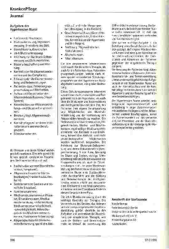 Vorschauseite 2: Hypertension Nurse