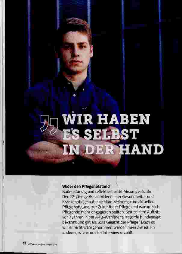 Vorschauseite 1: Wir haben es selbst in der Hand