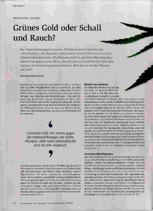 Vorschauseite 1: Grünes Gold oder Schall und Rauch?