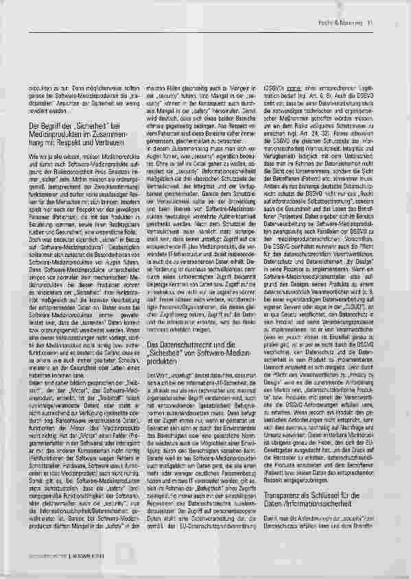 Vorschauseite 3: Über die Sicherheit von Software-Medizinprodukten