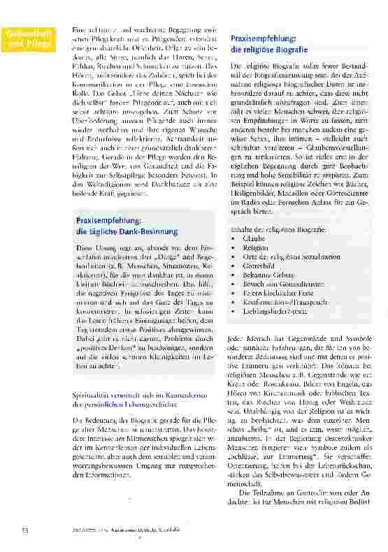 Vorschauseite 3: Spiritualität in der Pflege