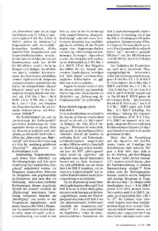 Vorschauseite 4: Morbi-RSA und Einflussnahmen auf ärztliches Kodierverhalten