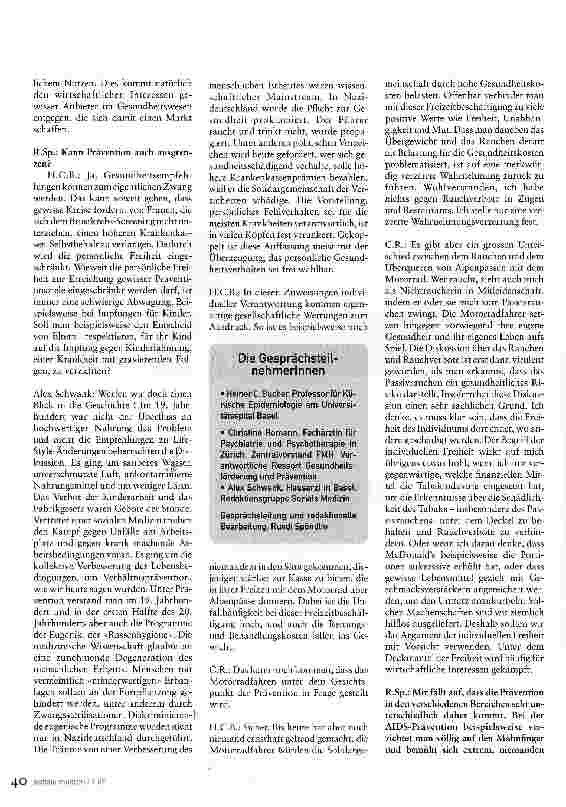 Vorschauseite 2: Nutzen und Schaden von Vorsorgemassnahmen