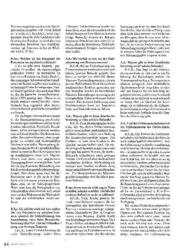 Vorschauseite 6: Nutzen und Schaden von Vorsorgemassnahmen