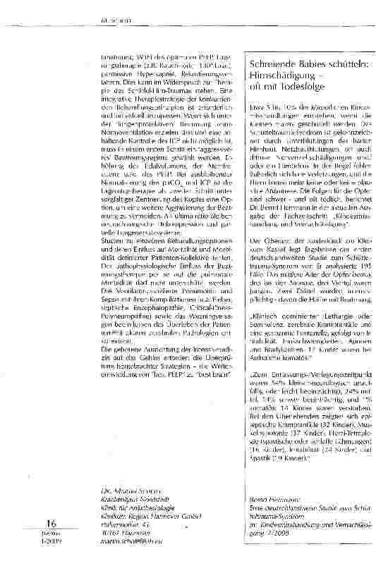 Vorschauseite 2: DER ZEREBRO-PULMONALE DIALOG
