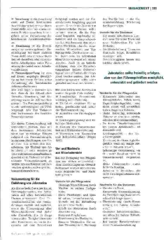 Vorschauseite 2: Jobrotation will gut geplant sein
