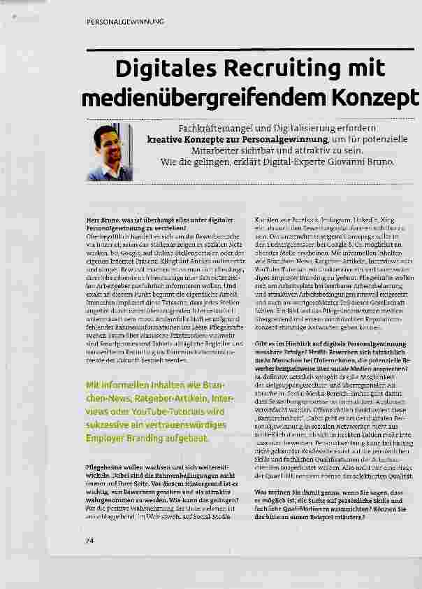 Vorschauseite 1: Digitales Recruiting mit medienübergreiFendem Konzept