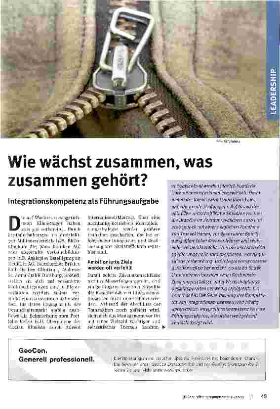 Vorschauseite 1: Wie wächst zusammen, was zusammen gehört?